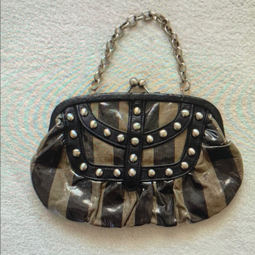 Studded Black and Tan Women's Bag